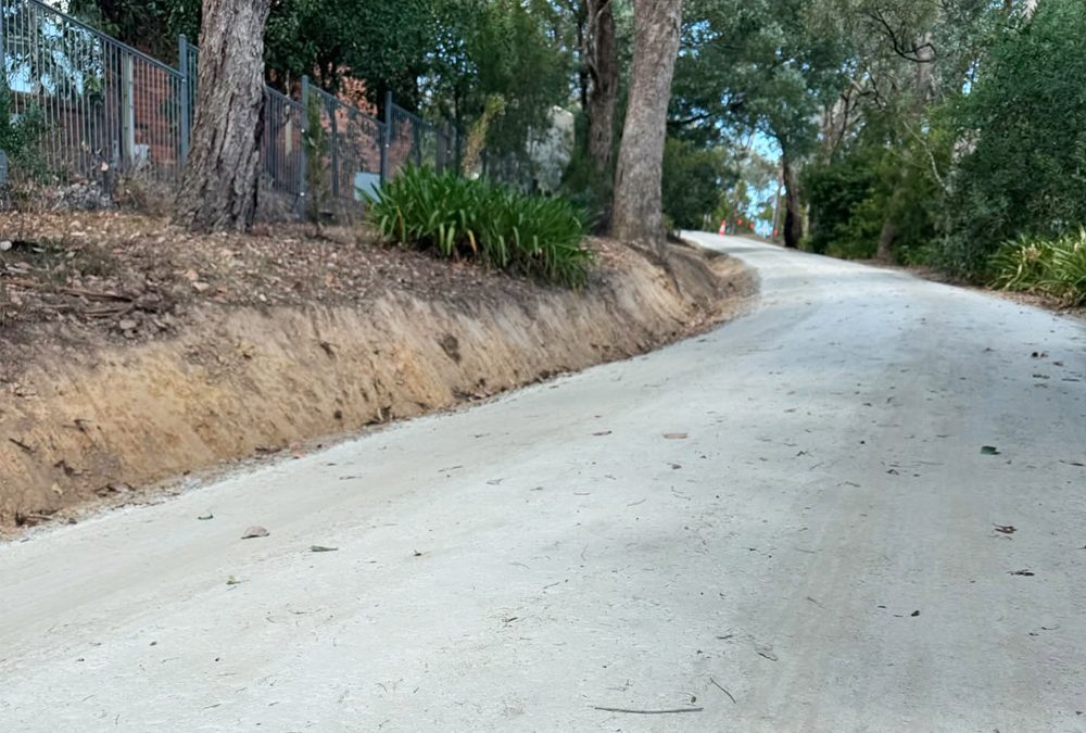 130 meters of New Stabilised Driveway Surface In Warrandyte